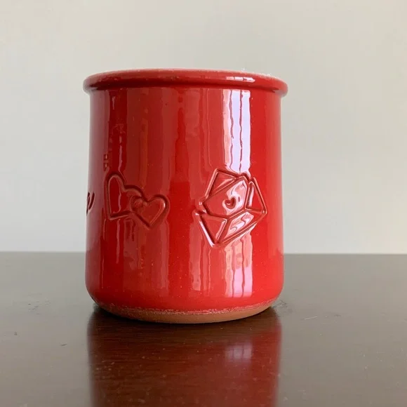 La Fermière Red Ceramic Jars - 1 “Be Mine” + 1 “Darling” - Picture 3 of 6